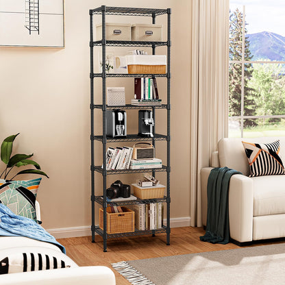 8 Tier 2000 lbs Storage Rack Metal Wire Shelving Unit, Storage Standing Shelf Organizer for Laundry