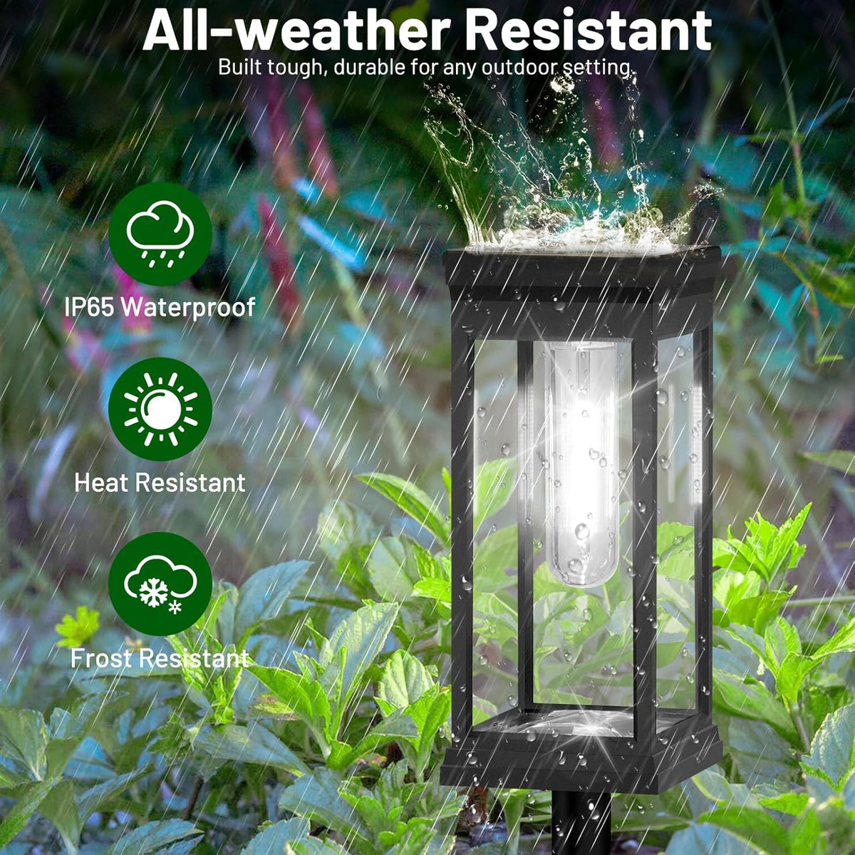 BesLowe 【Upgraded】 Solar Pathway Lights Outdoor, 8-Pack Large LED Solar Light Outdoor Waterproof