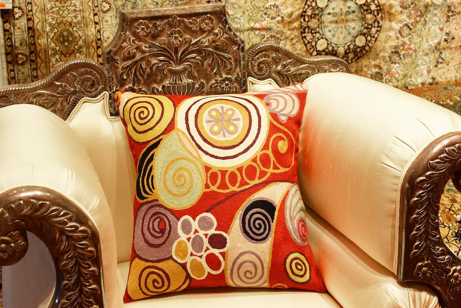 Hilma Al Klint Red Pillow Cover Modern Red Pillowcase Abstract Chair Cushion Accent Throw