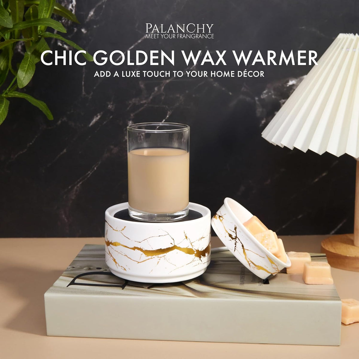 PALANCHY Wax Melt Warmer Ceramic 3-in-1 Oil Burner Electric Candle Wax Warmer Burner Melter