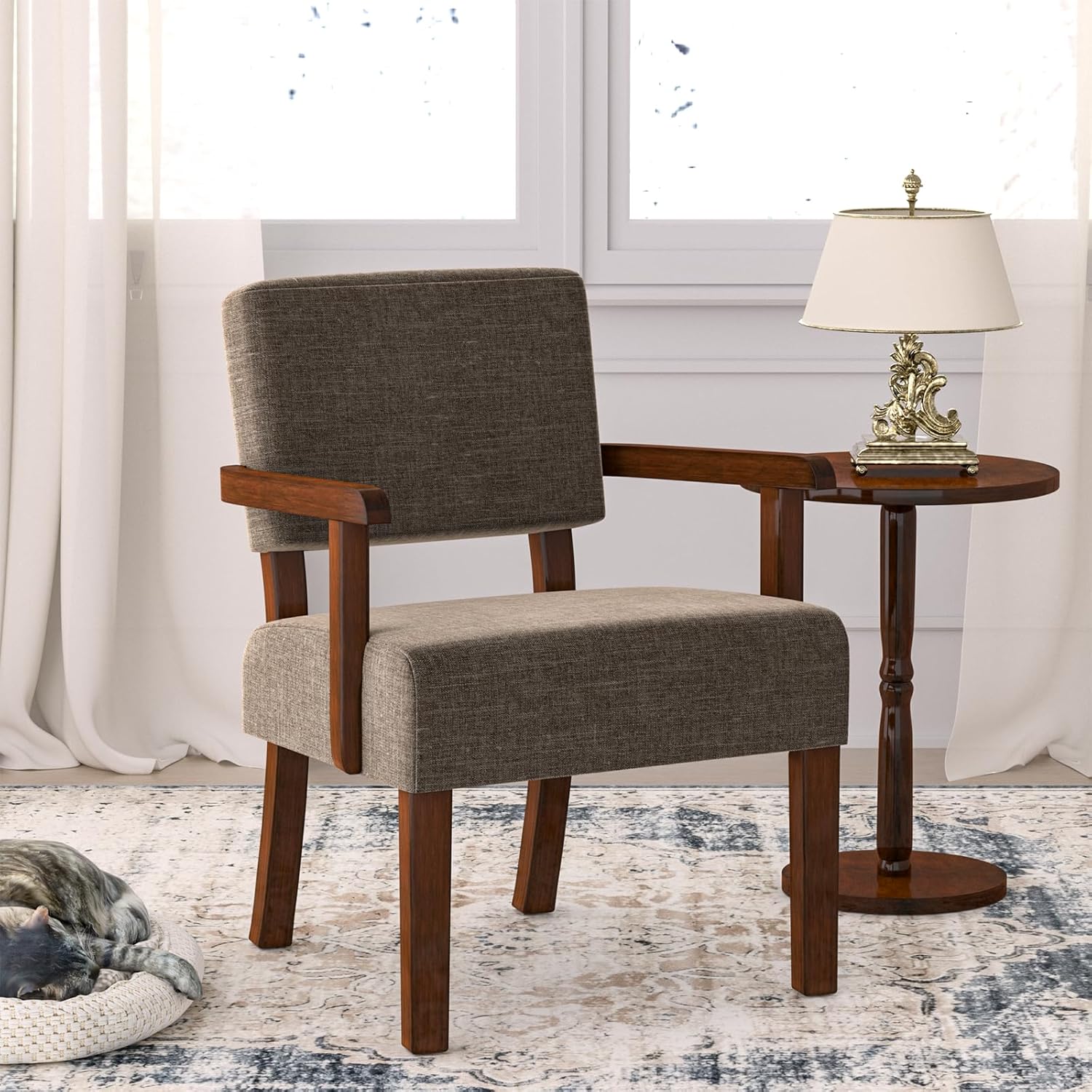 Accent Chair, Living Room Chairs Oversized with Soft Seat and Armrests for Dinning Bedroom Reading