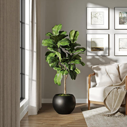 DTY Signature Mount Sherman Lightweight Durable Modern Fiberstone Sphere Planter for Indoor &