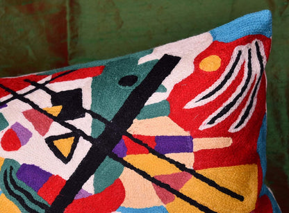 Lumbar Kandinsky Blue Abstract Pillow Cover Modern Throw Pillowcase Chair Cushion Contemporary