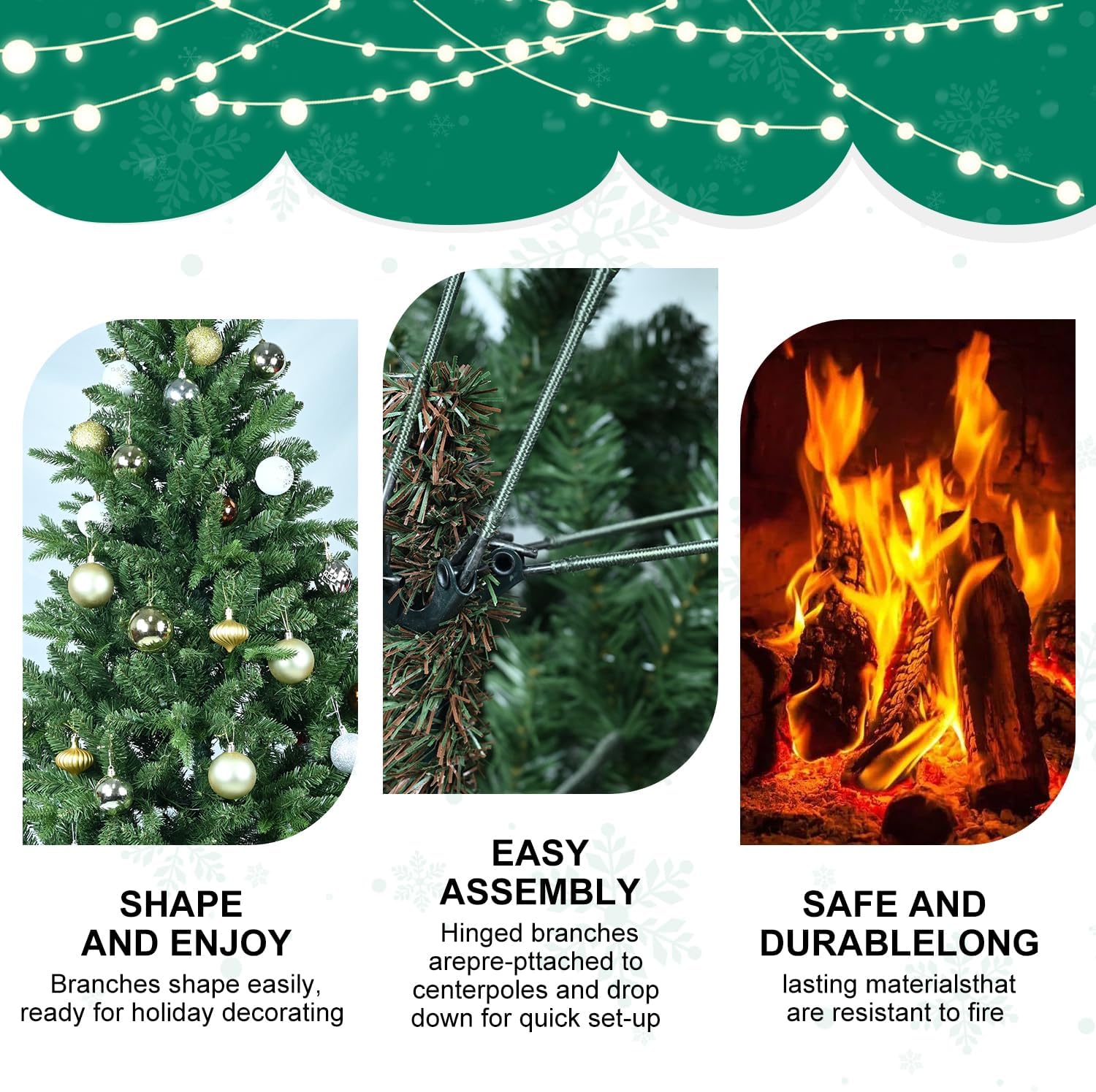 4FT Artificial Christmas Tree with 668 PE&PVC Mixed Branch Tips, Unlit Hinged Premium Spruce Fake