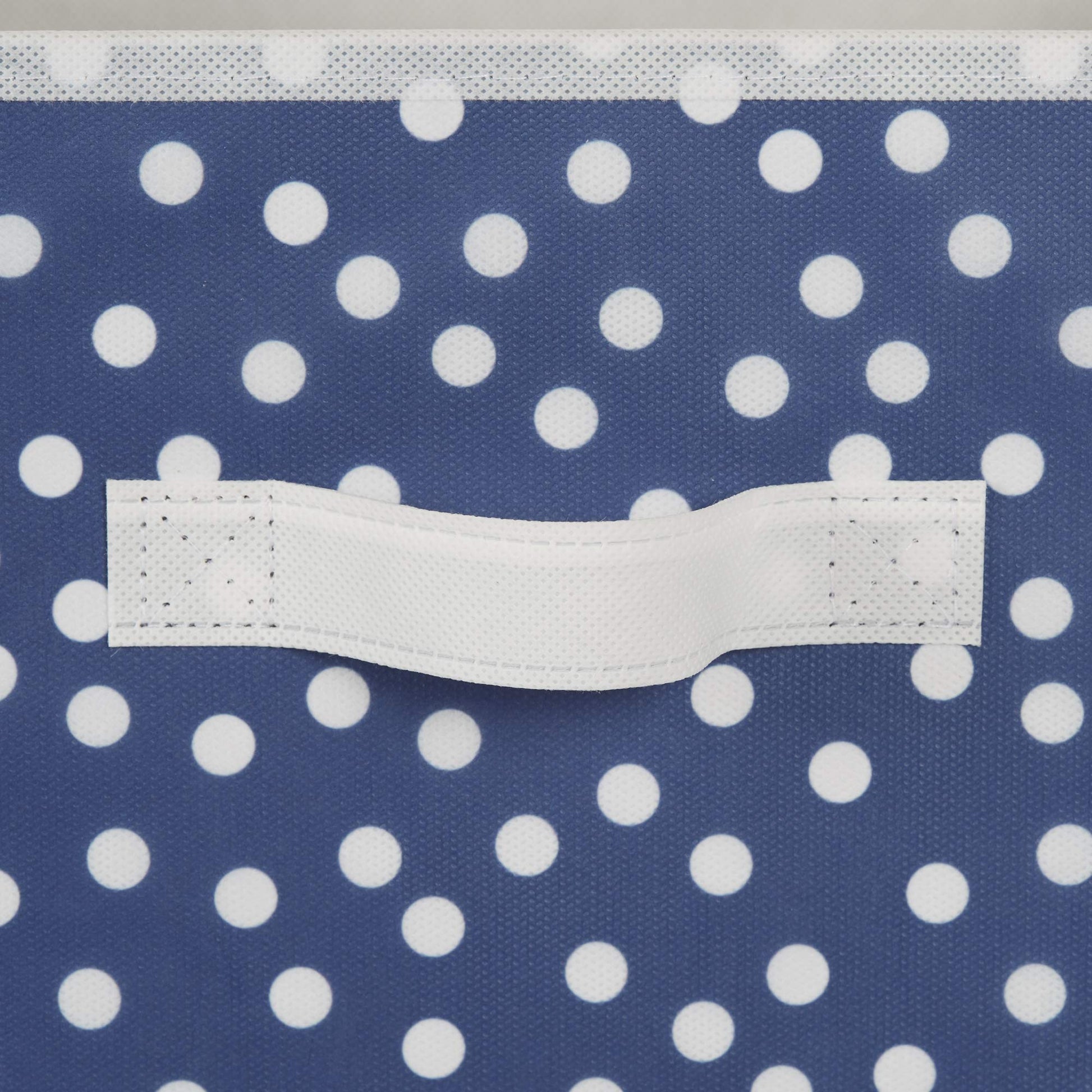 DII Woven Polyester Storage Bin, Polka Dot, French Blue, Small Set of 4