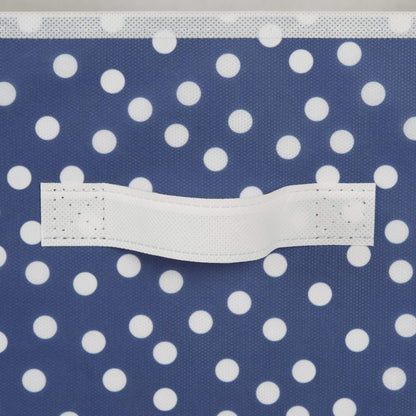 DII Woven Polyester Storage Bin, Polka Dot, French Blue, Small Set of 4