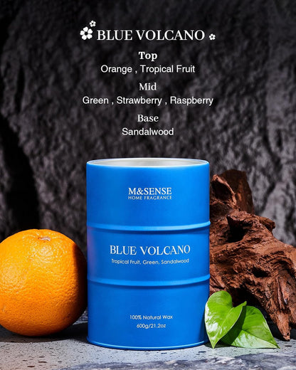 M&SENSE Tropical Fruit Soy Scented Candles Natural Non Toxic, Large Summer Candles 21.2oz 120 Hours