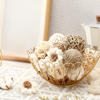 Riceshoot 2 Pack Decorative Balls Potpourri Bowl Filler Decor Natural Vase Bowl Filler Assorted