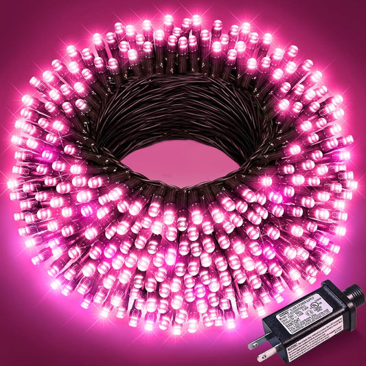 100FT 300 LED Christmas Lights Outdoor, Green Wire Christmas Tree Lights with 8 Modes Waterproof