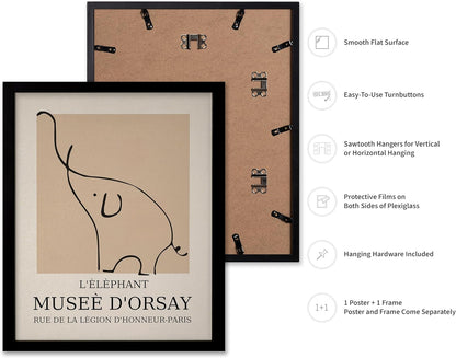 Poster Master Vintage Poster - Retro Minimalist Print - Gift for Artist, Housewarming - Elephant