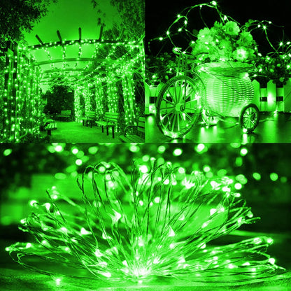 TW SHINE Green Solar String Lights Outdoor, Total 80 FT 240 LED Solar Powered Waterproof Fairy