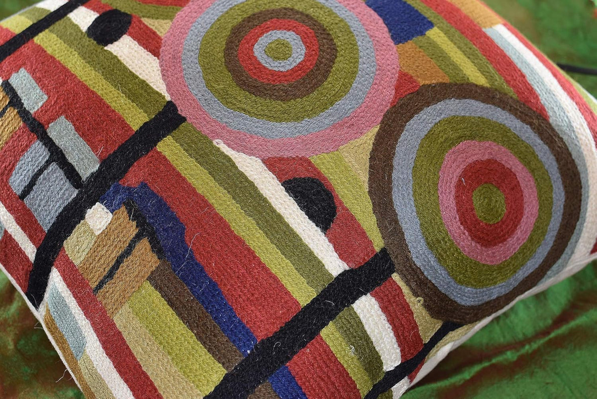 Hundertwasser Modern Pillow Cover Beloved Gardens Accent Outdoor Pillows Art Deco Couch Cushion