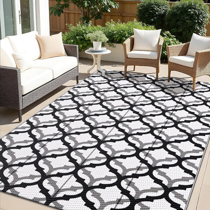 OLANLY Reversible Outdoor Rug 5x8 ft Clearance, Waterproof Outdoor Plastic Straw Rug with