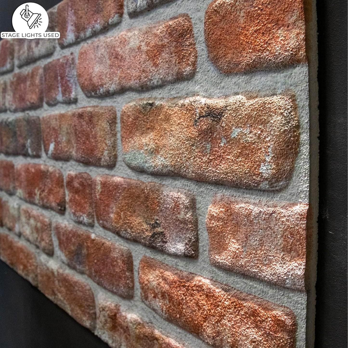 Dundee Deco 3D Wall Panels Faux Brick - Cladding, Red Brown Stone Look Wall Paneling, Styrofoam