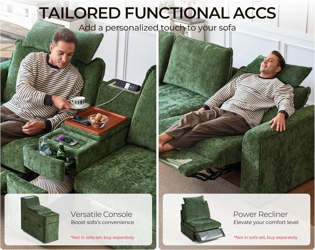 Oversized Modular Sofa Comfy Cloud Couch with Storage, Extra Deep Plush Sectional Sofa Set for