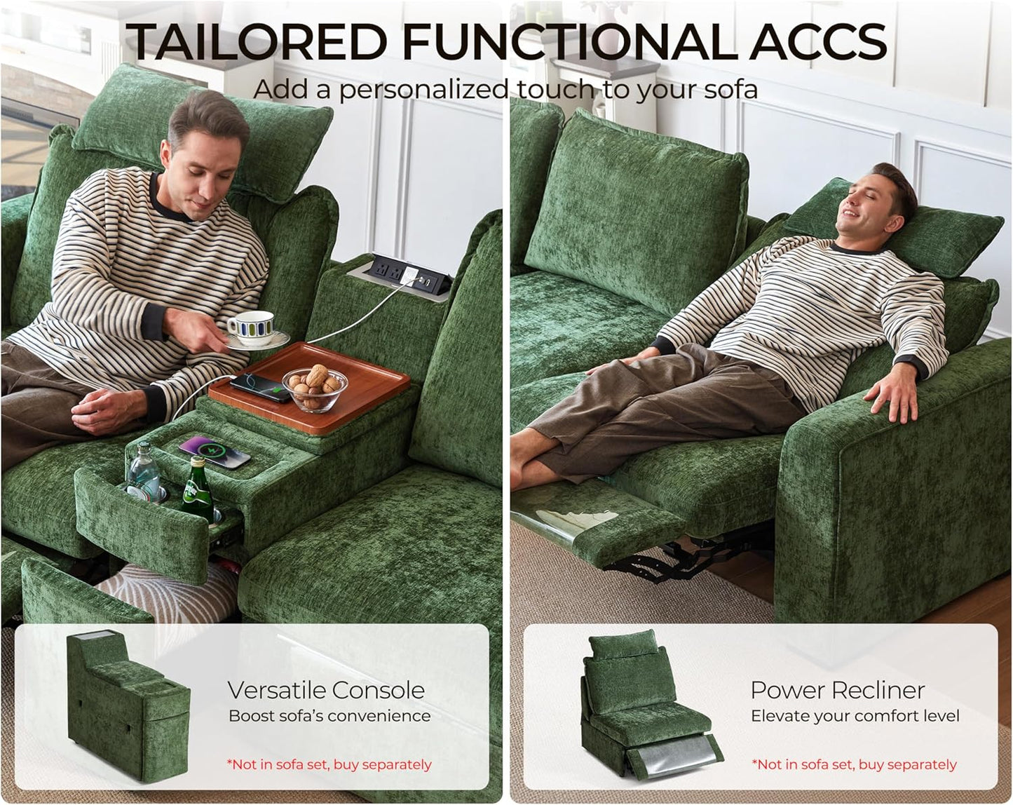 Oversized Modular Sofa Comfy Cloud Couch with Storage, Extra Deep Plush Sectional Sofa Set for