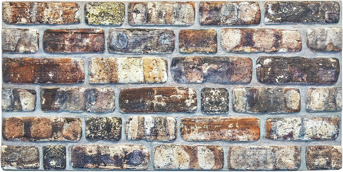 Dundee Deco 3D Wall Panels Faux Brick - Cladding, Multicolored Stone Look Wall Paneling, Styrofoam