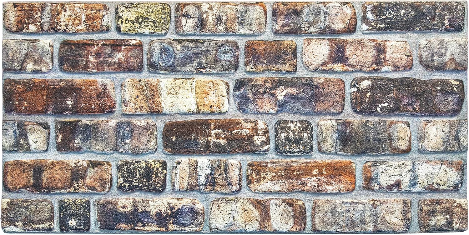 Dundee Deco 3D Wall Panels Faux Brick - Cladding, Multicolored Stone Look Wall Paneling, Styrofoam