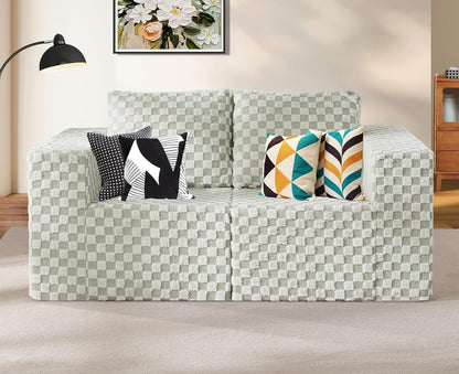 Modular Sectional Sofa 2 Seater Loveseat Modular Couch with Deep Seat Memory Foam Cloud Sofa Chair