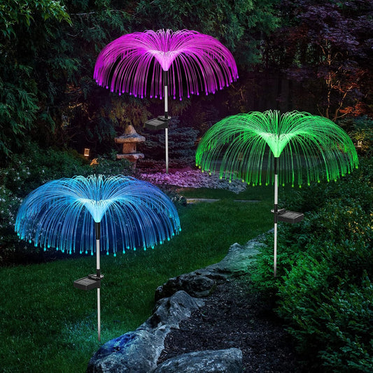 Vosaro Solar Flower Lights Outdoor Garden Decorations Waterproof, 7 Color Changing Decorative Solar