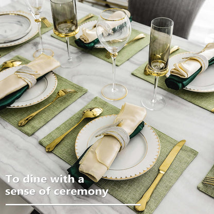 Home Brilliant Cloth Placemats Set of 6 Heat Resistant Dining Table Place Mats Kitchen Table Mats