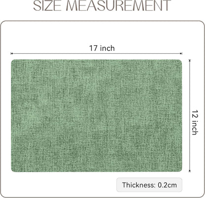 Romanstile Vinyl Placemats Set of 8-12 X 18 Inch - Heat Resistant Place Mats 100% Waterproof