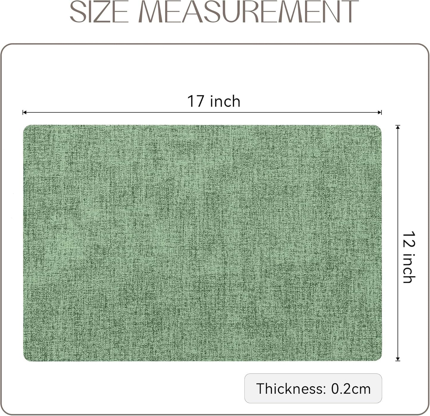 Romanstile Vinyl Placemats Set of 4-12 X 18 Inch - Heat Resistant Place Mats 100% Waterproof