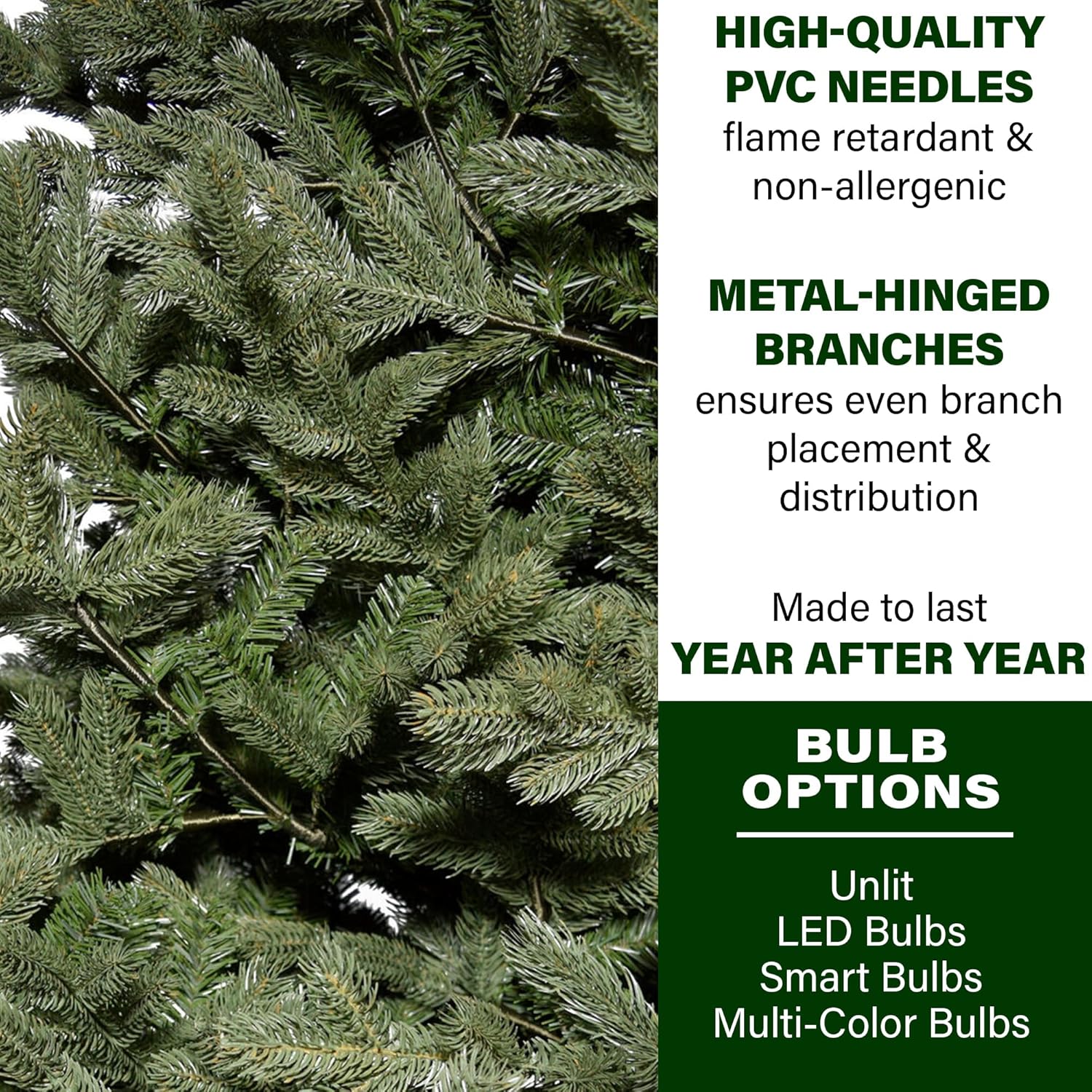 Fraser Hill Farm 10-Ft. Foxtail Pine Artificial Christmas Tree with Stand, Unlit Foldable Fake Tree