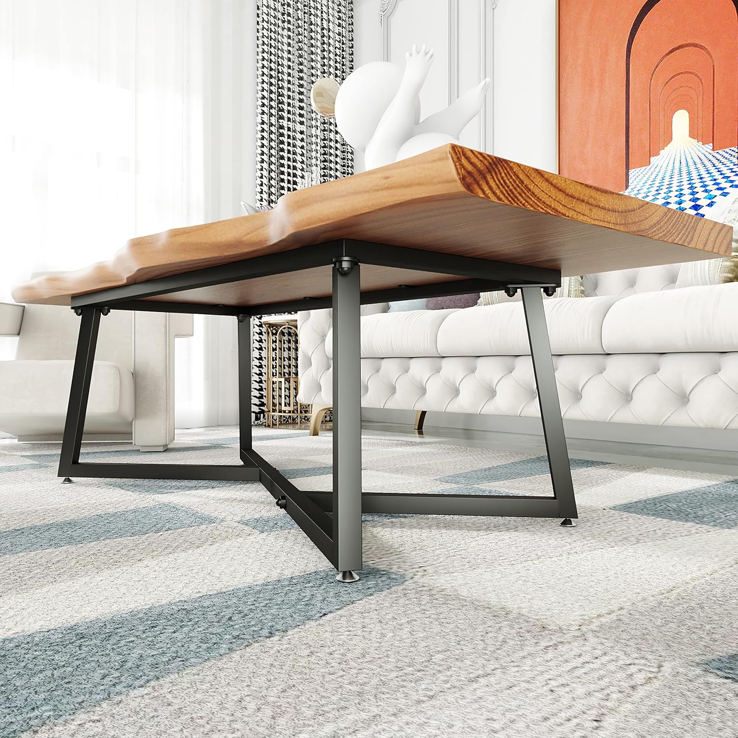 18 Inch Metal Coffee Table Legs, DIY Geometry Desk Base for Table Heavy Duty Furniture Legs for