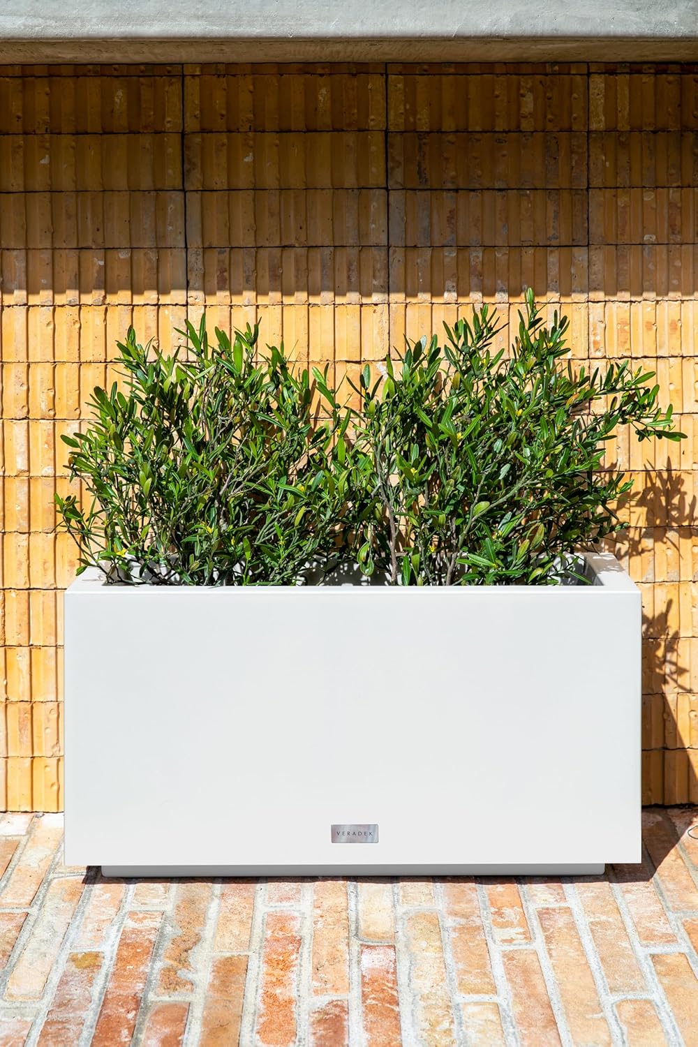 Veradek Block Series Long Box Planter - Large Rectangular Planter for Indoor or Outdoor Patio/Porch