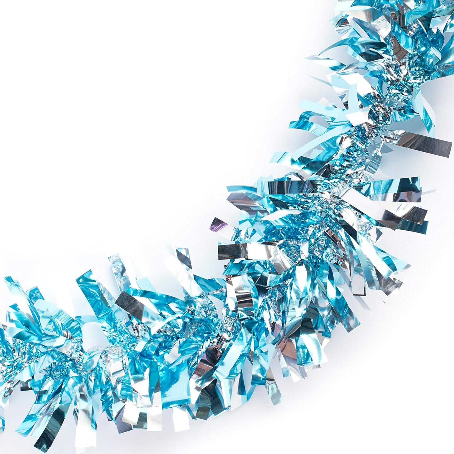 Anderson's Light Blue & Silver Sparkle Glitter Metallic Tinsel Twist for Trailer Or Golf Cart, 4