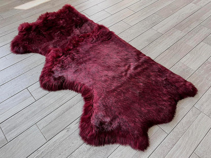 LAMBZY Faux Sheepskin Super Soft Hypoallergenic Free Shape Silky Shag Rug, Luxury Shaggy Plush