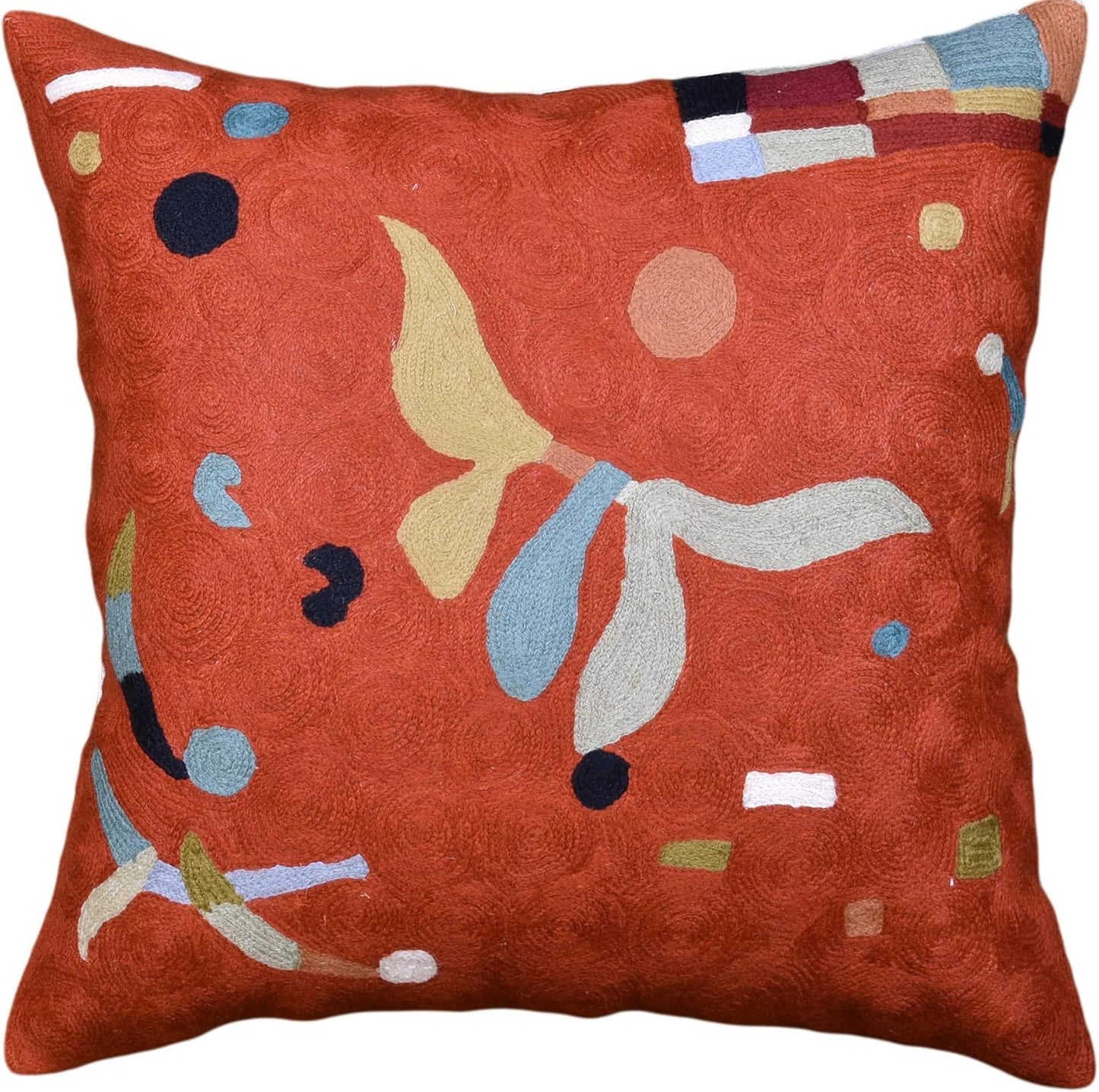 Kandinsky Modern Pillow Cover Orange Abstract Pillowcase Modern Chair Cushion Contemporary