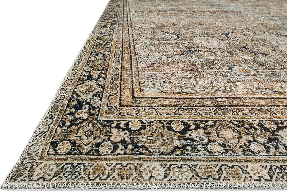 Loloi Layla Collection LAY-03 Olive/Charcoal 3'-6" x 5'-6" .13" Thick Accent Rug, Soft, Durable