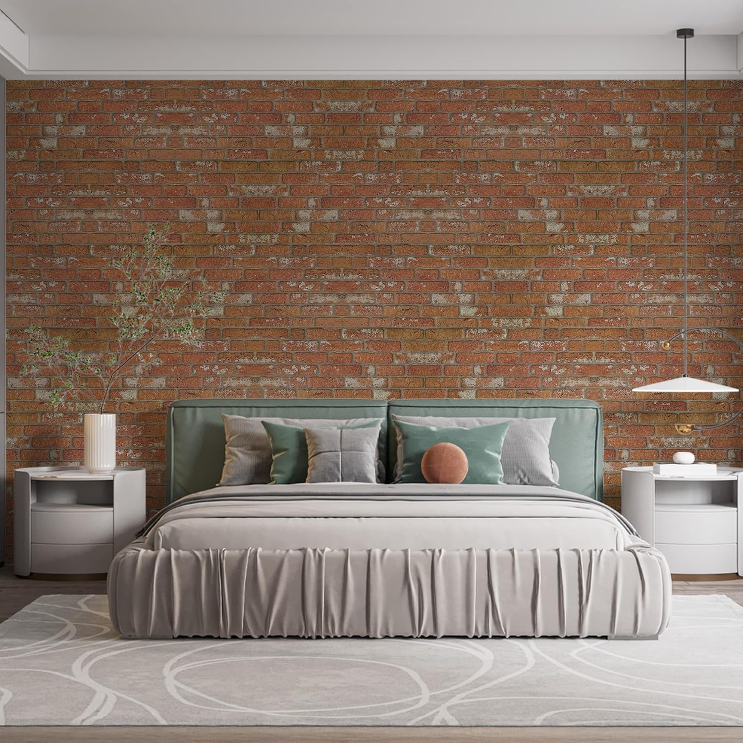 IZODEKOR 3D Wall Panels Brick Effect - Cladding, Stone Look, Styrofoam Facing for Living Room