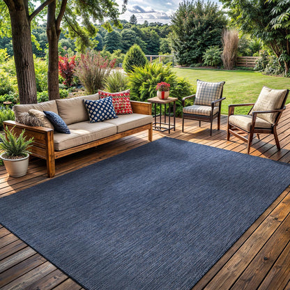 Washable Indoor Outdoor Rug 10x14 Weather Resistant Area Rugs Modern Solid for Porch Deck Balcony