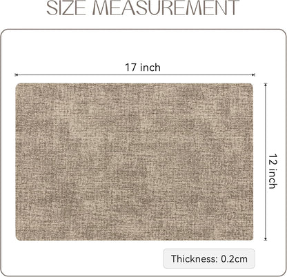 Romanstile Vinyl Placemats Set of 6-12 X 18 Inch - Heat Resistant Place Mats 100% Waterproof