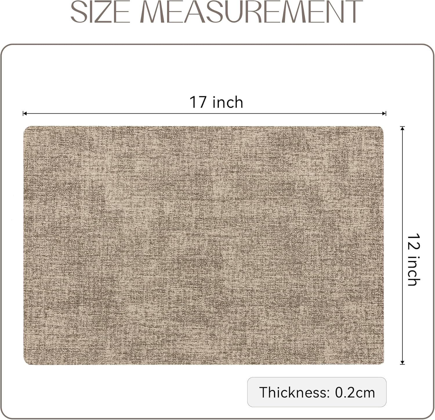 Romanstile Vinyl Placemats Set of 8-12 X 18 Inch - Heat Resistant Place Mats 100% Waterproof