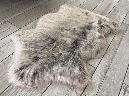 LAMBZY Faux Sheepskin Super Soft Hypoallergenic Free Shape Silky Shag Rug, Luxury Shaggy Plush