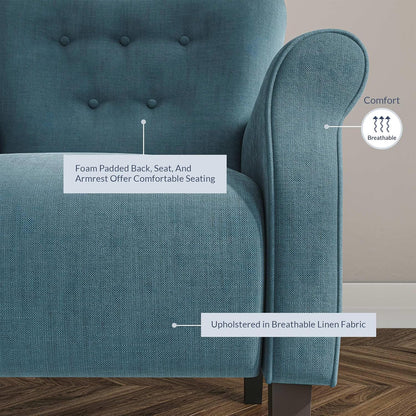 BELLEZE Modern Accent Chair, High Back Armchair, Upholstered Wingback Side Chair, Padded Single