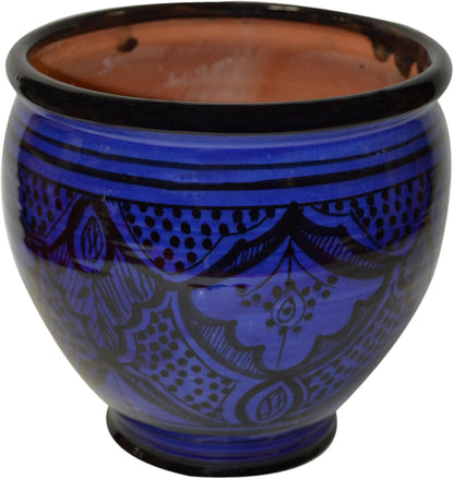 Treasures Of Morocco Flower Pot Moroccan Spanish Garden Drain Hole Ceramic Planter Handmade