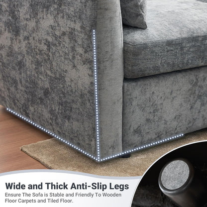 Tbfit Modular Sectional Couch 8 Seat, Cloud Sofa for Living Room,Chenille Sofa Set with Ottoman