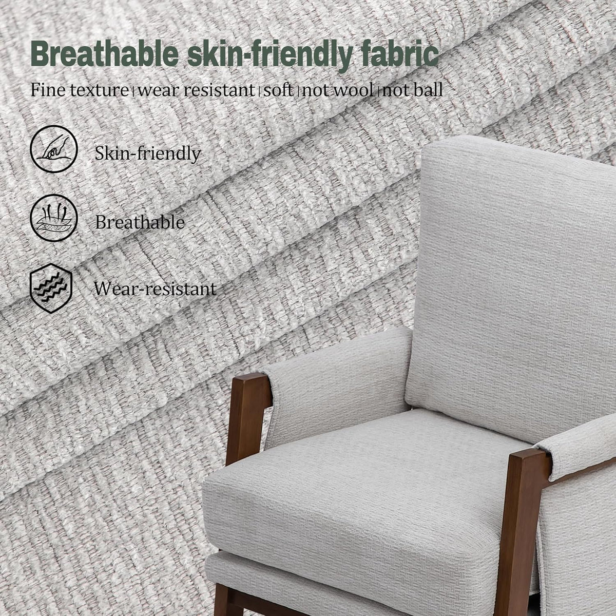 Modern Accent Chair for Living Room Mid Century Arm Chair Upholstered Bedroom Chair Comfy Lounge