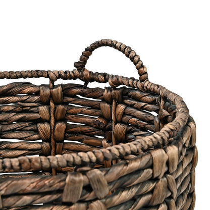 happimess Laurel Hand-Woven Abaca Storage Basket 19", Brown