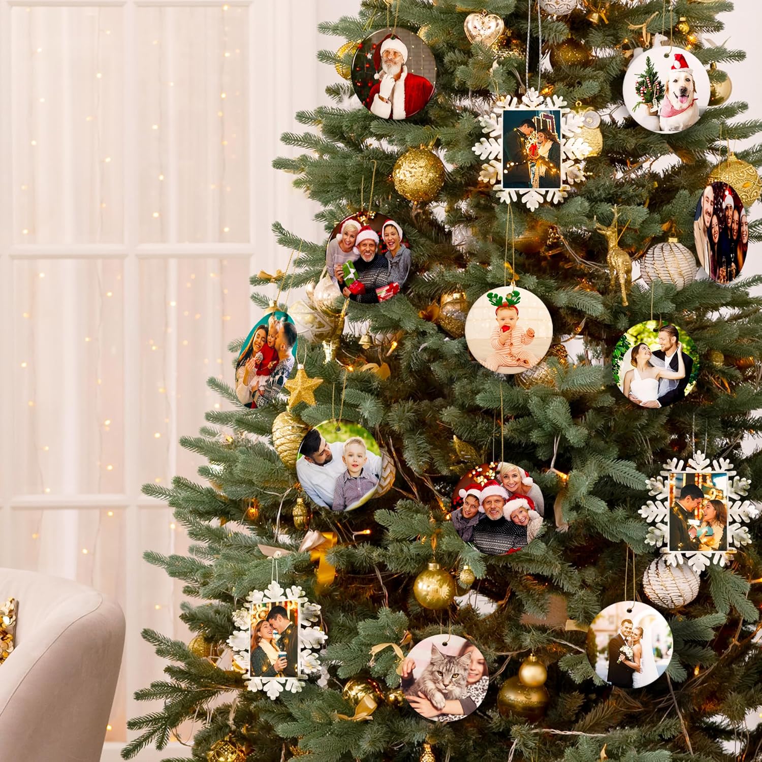 Custom Picture Christmas Ornaments Personalized Double-Sided Photo Ornament 2025 Home Decor