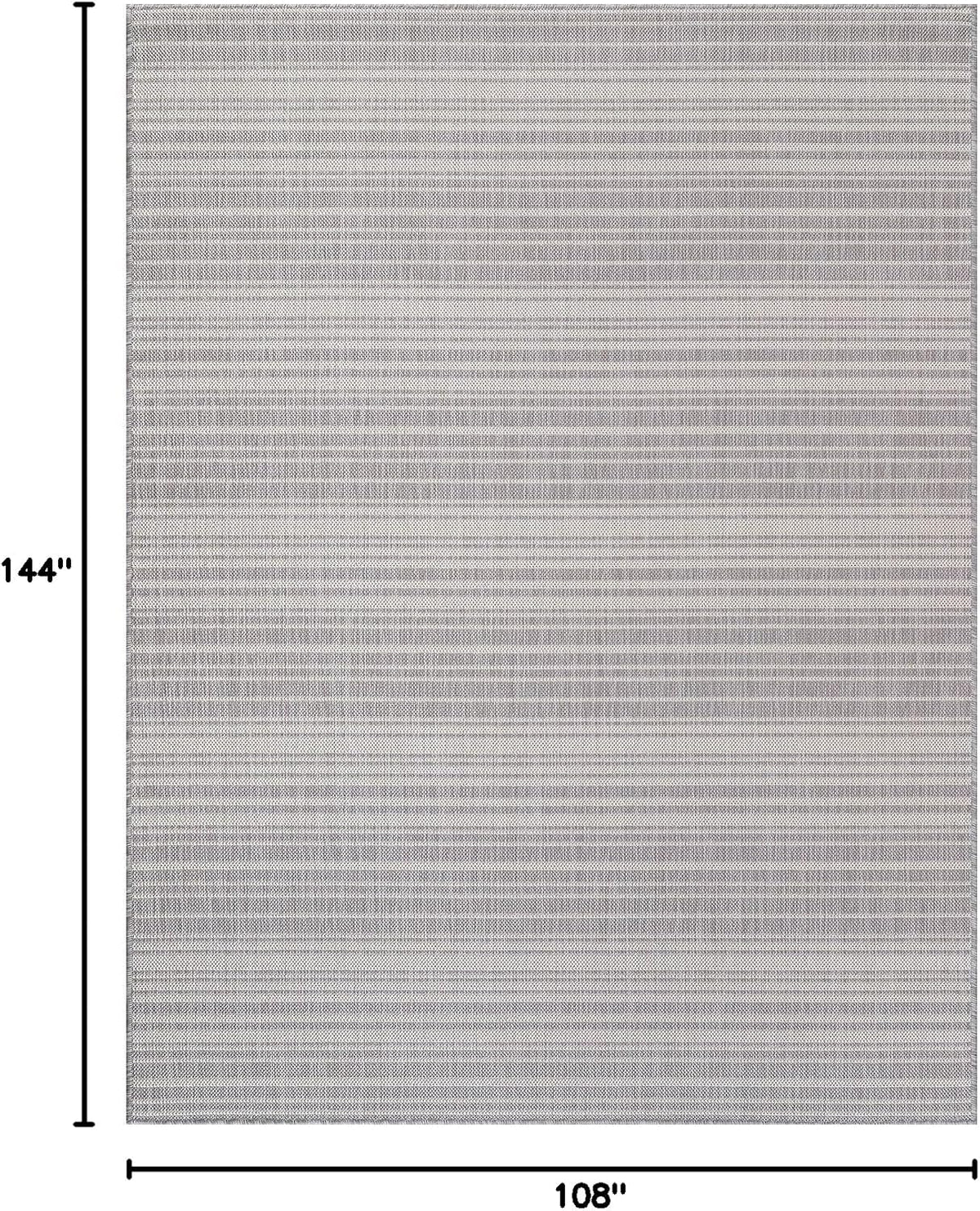 Stripe Outdoor Rug 9x12 Washable Outside Carpet for Indoor Patio Porch Waterproof Easy Cleaning Non