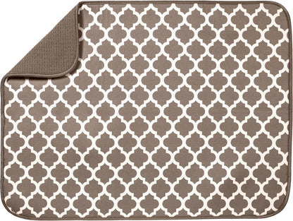 S&T INC. Dish Drying Mat XL, 18” x 24”, Absorbent Microfiber Kitchen Counter Mat, Dish Drying Pad