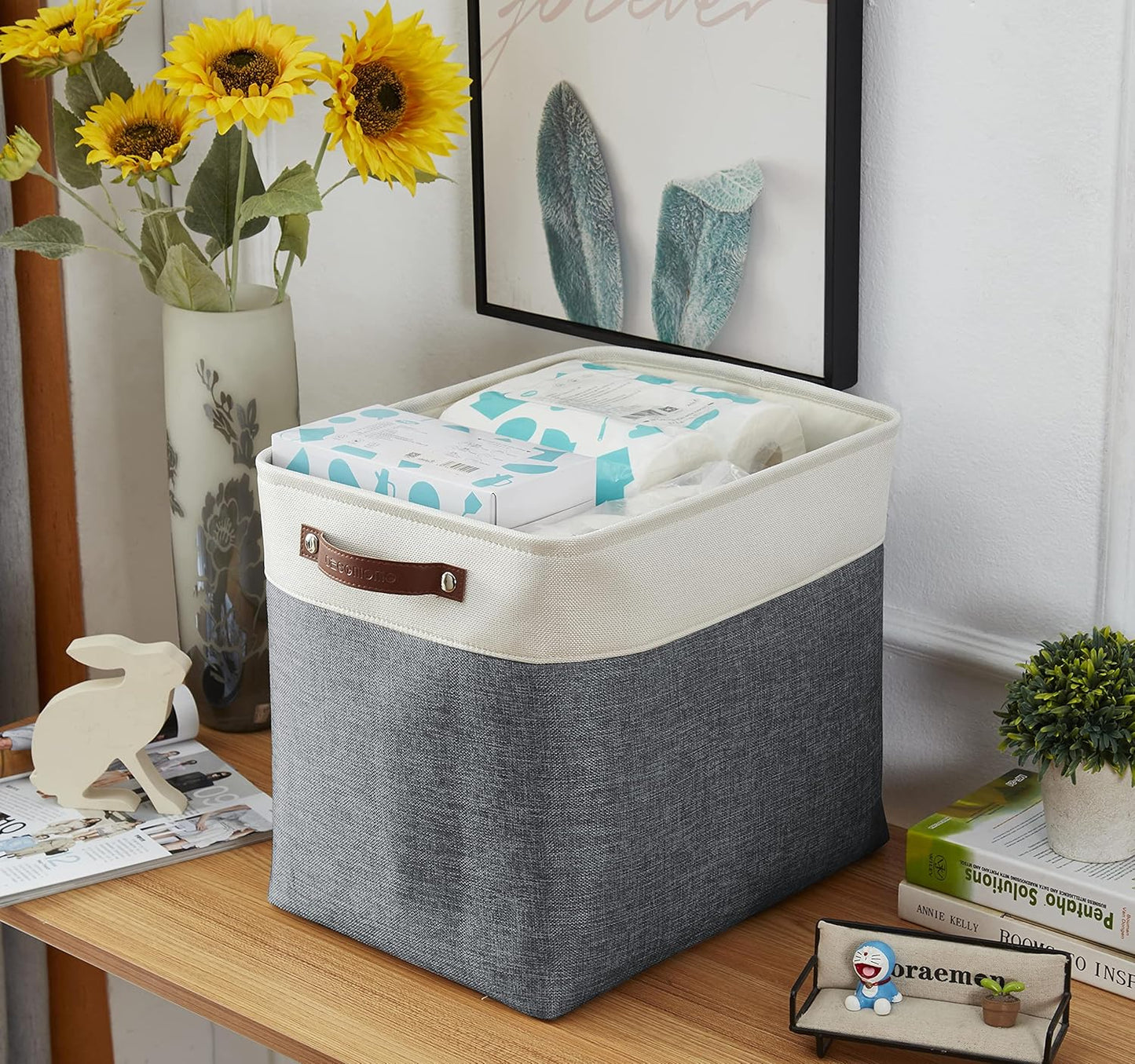 DECOMOMO Extra Large Storage Baskets 54.5L Fabric Storage Bins for Organizing Linen Closet, Toys