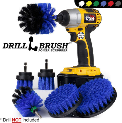Pool Accessories - Cleaning Supplies - Drill Brush - 5 Piece Spin Brush Pool Cleaning Kit - Pool