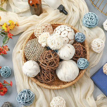 Riceshoot 2 Pack Decorative Balls Potpourri Bowl Filler Decor Natural Vase Bowl Filler Assorted